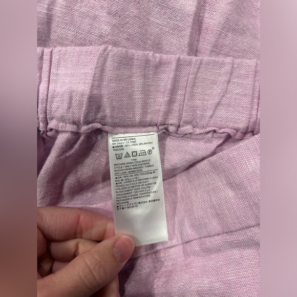 Banana Republic Factory Linen Blend Shorts Women’s Medium Purple Pockets - Picture 4 of 8